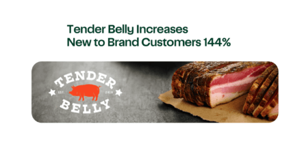 Tender Belly Increases New to Brand Customers 144% 